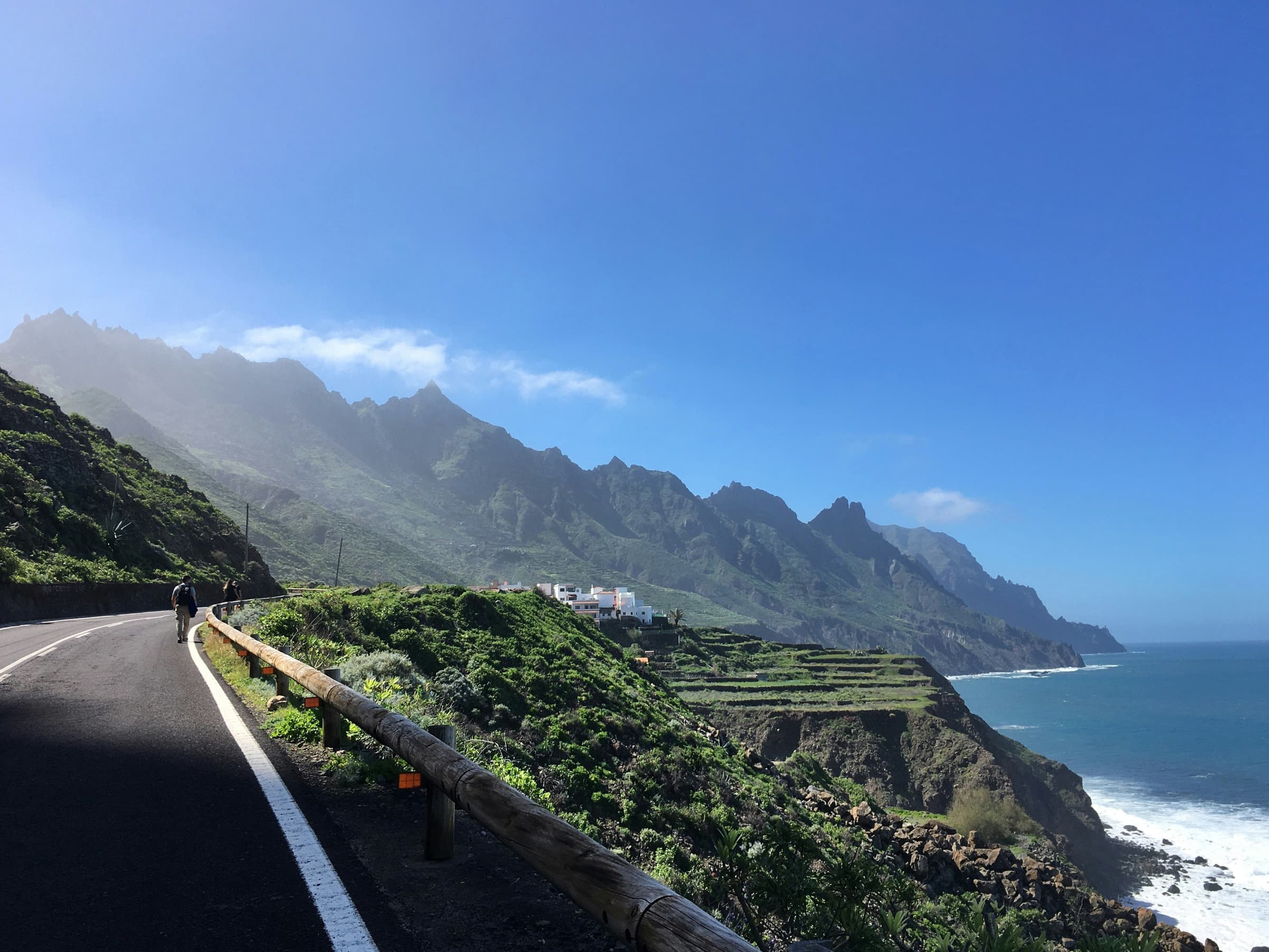 The coast road along the Anaga ridge in the north of Tenerife